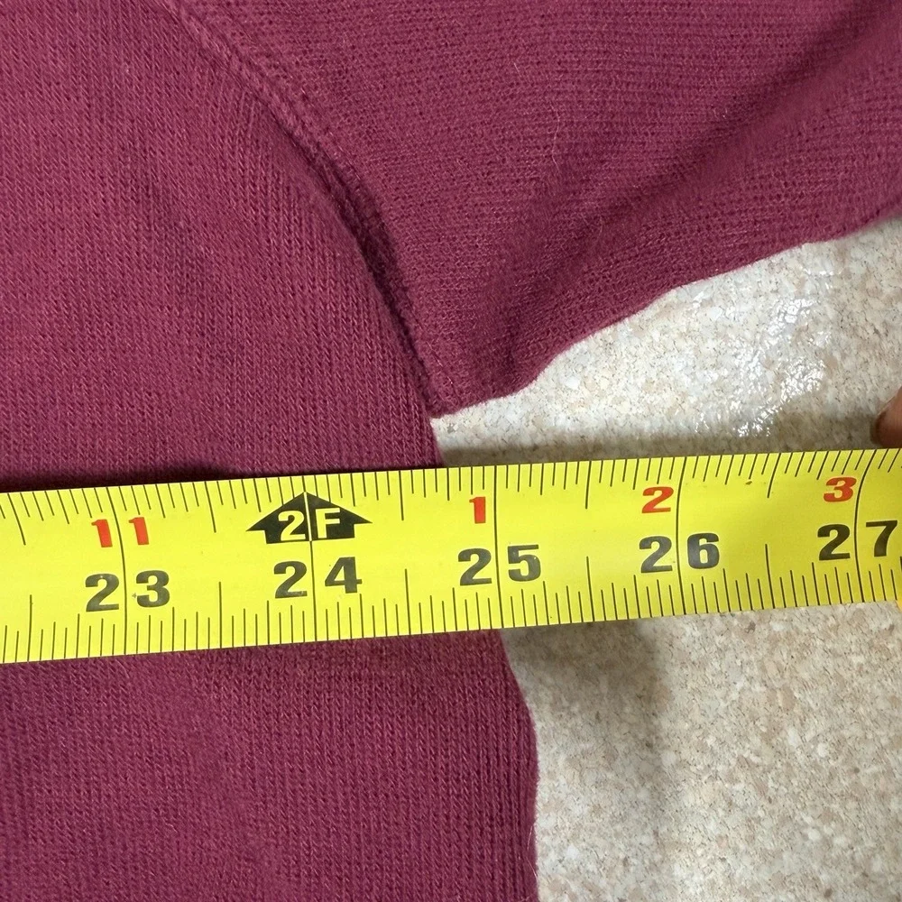Polo Ralph Lauren Estate Rib Cotton Red 1/4 Quarter Zip Sweater XL Soft Cotton